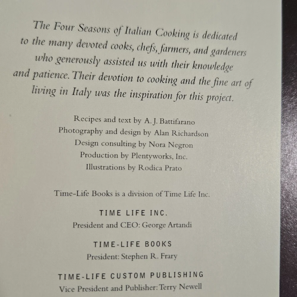The Four Seasons of Italian Cooking 1st Edition 1st Print LOADED with Recipes